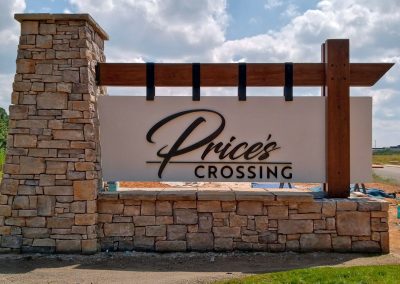 Prices Crossing Outdoor Sign Installation by Visual Impression Sign Solutions in Chattanooga TN