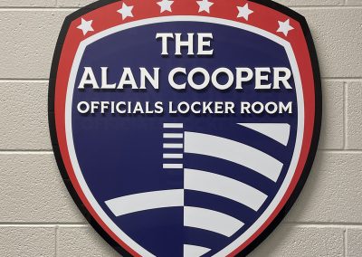 Alan Cooper Locker Room Indoor Sign by Visual Impression Sign Solutions in Chattanooga TN