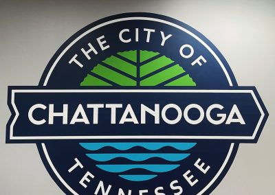 City of Chattanooga Wall Vinyl Sticker Sign by Visual Impression Sign Solutions in Chattanooga TN