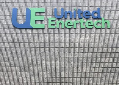 United Enertech Outdoor Business Logo Sign by Visual Impression Sign Solutions in Chattanooga TN