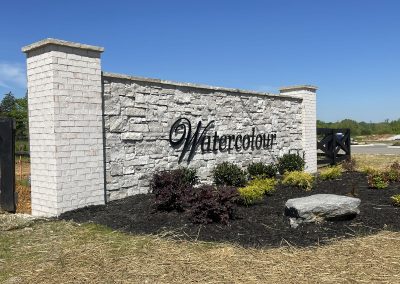 Watercolour Rock Wall Outdoor Metal Sign by Visual Impression Sign Solutions in Chattanooga TN